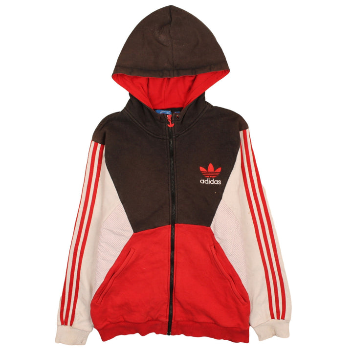 Adidas Men's Black Red White Full Zip Hoodie Size M Sportswear