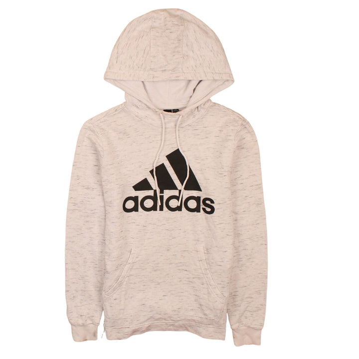Adidas Womens Beige Pullover Hoodie XS Logo Graphic Sweatshirt