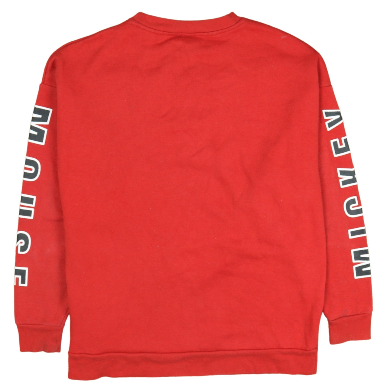 Disney Women Red Mickey Mouse Pullover Sweatshirt Size S