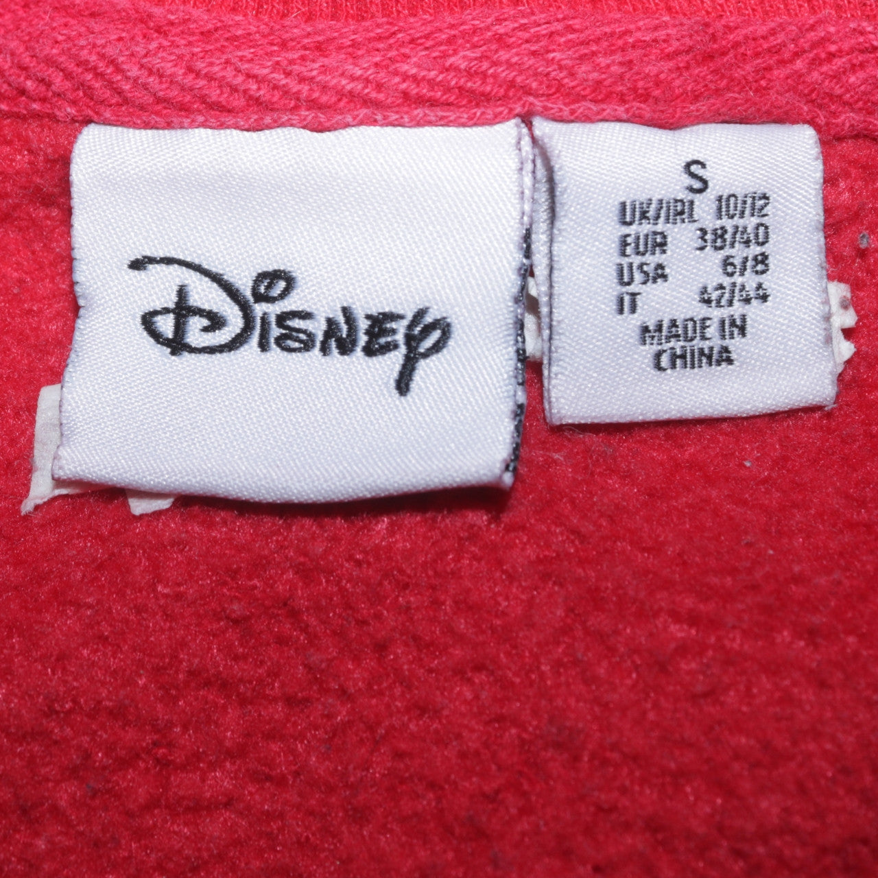 Disney Women Red Mickey Mouse Pullover Sweatshirt Size S