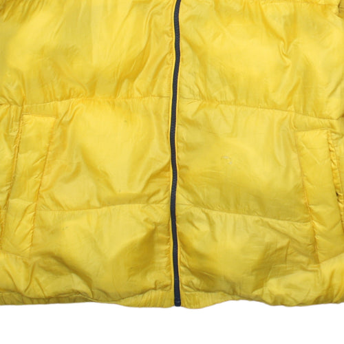 Tommy Jeans Men's Yellow XL Hooded Puffer Jacket Winter