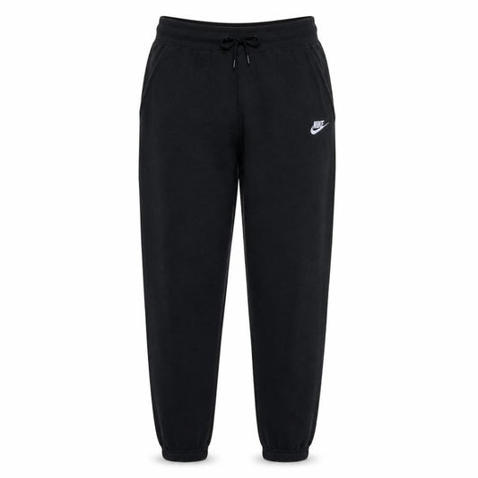 Front view of Nike men’s black jogger trousers, size S, regular fit fleece sweatpants