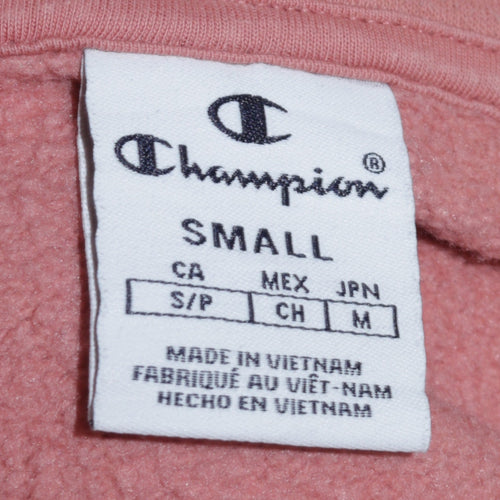 Champion Women’s Pink Pullover Hoodie Small Cotton Blend