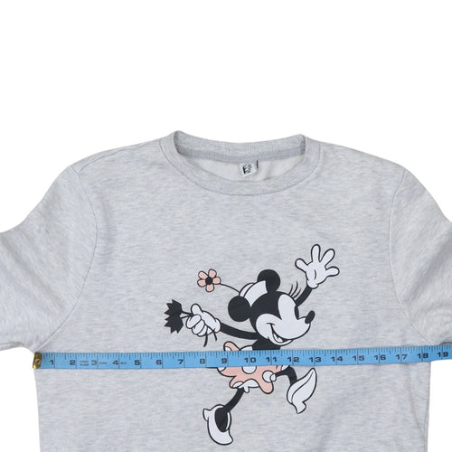 Primark Women Grey Minnie Mouse Sweatshirt XS Crew Neck Pullover