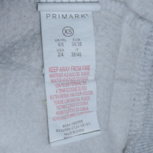Primark Women Grey Minnie Mouse Sweatshirt XS Crew Neck Pullover