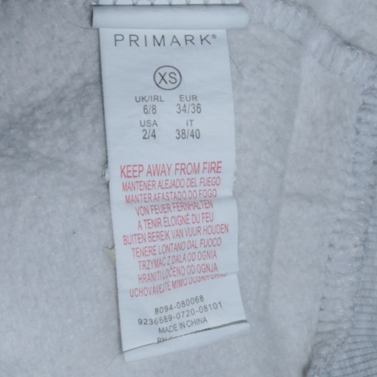Primark Women Grey Minnie Mouse Sweatshirt XS Crew Neck Pullover
