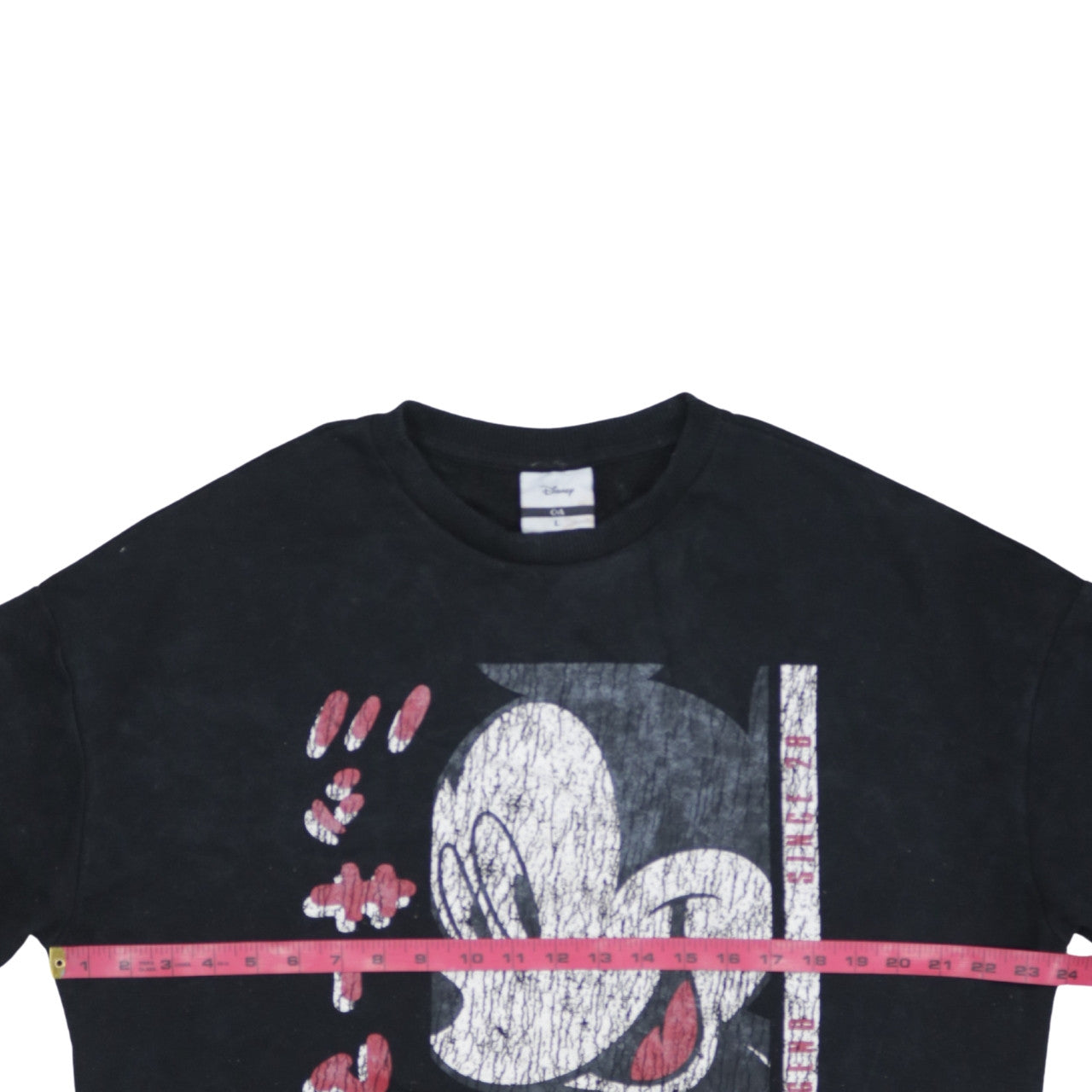 Disney C&A Women Black L Pullover Sweatshirt Mickey Mouse Print