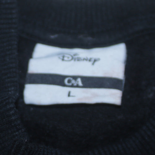 Disney C&A Women Black L Pullover Sweatshirt Mickey Mouse Print