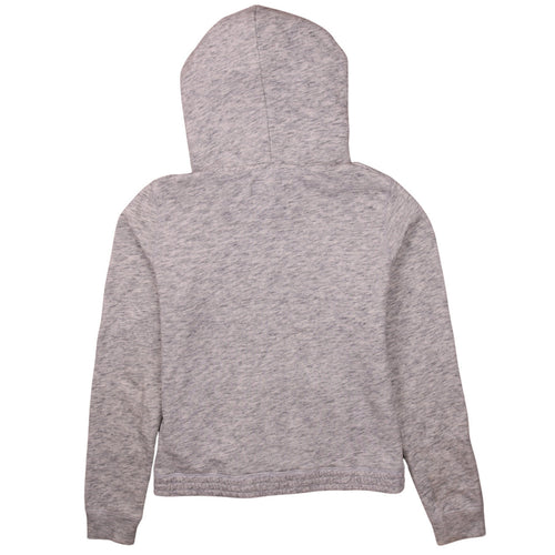 Hollister Women Grey Pullover Hoodie Small Logo Hooded Sweatshirt