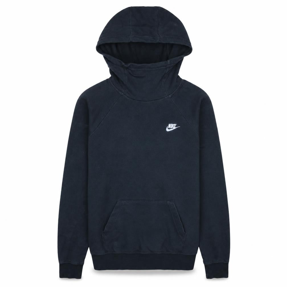 Front view of Nike Men's Black Pullover Hoodie, size M, Regular Fit Sportswear