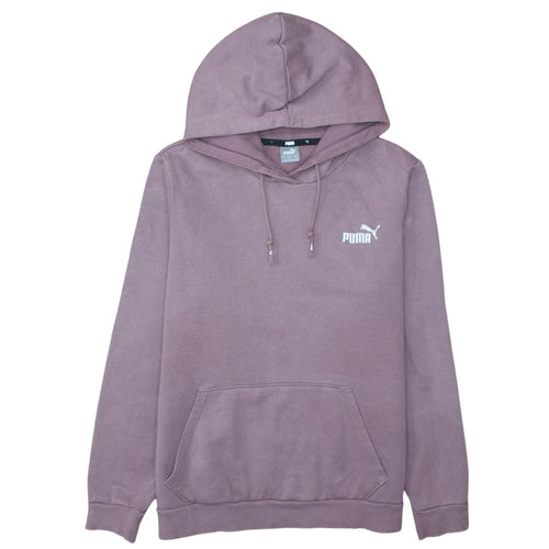 Puma Women Mauve Pullover Hoodie L Cotton Blend Casual Wear