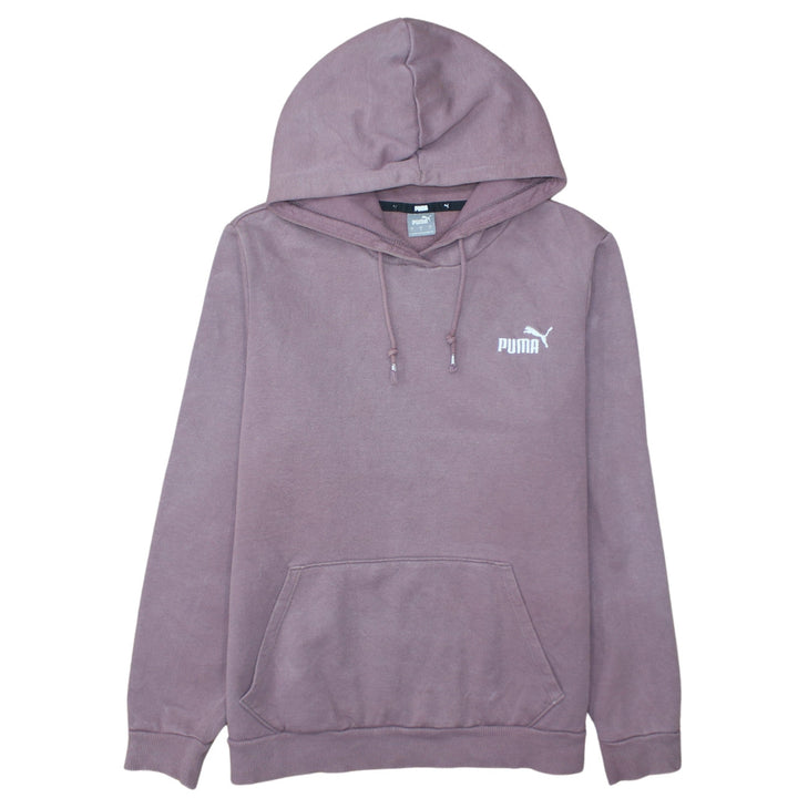Puma Women Mauve Pullover Hoodie L Cotton Blend Casual Wear