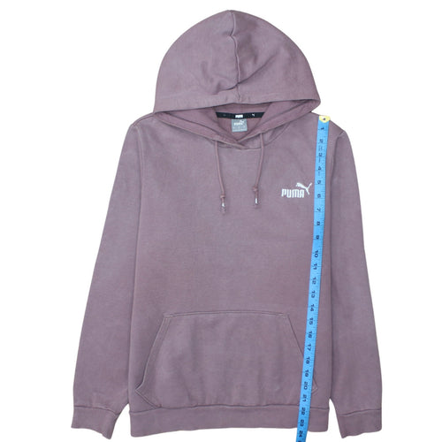 Puma Women Mauve Pullover Hoodie L Cotton Blend Casual Wear