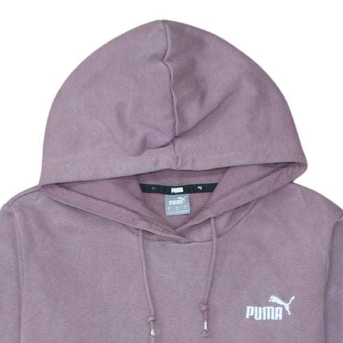 Puma Women Mauve Pullover Hoodie L Cotton Blend Casual Wear