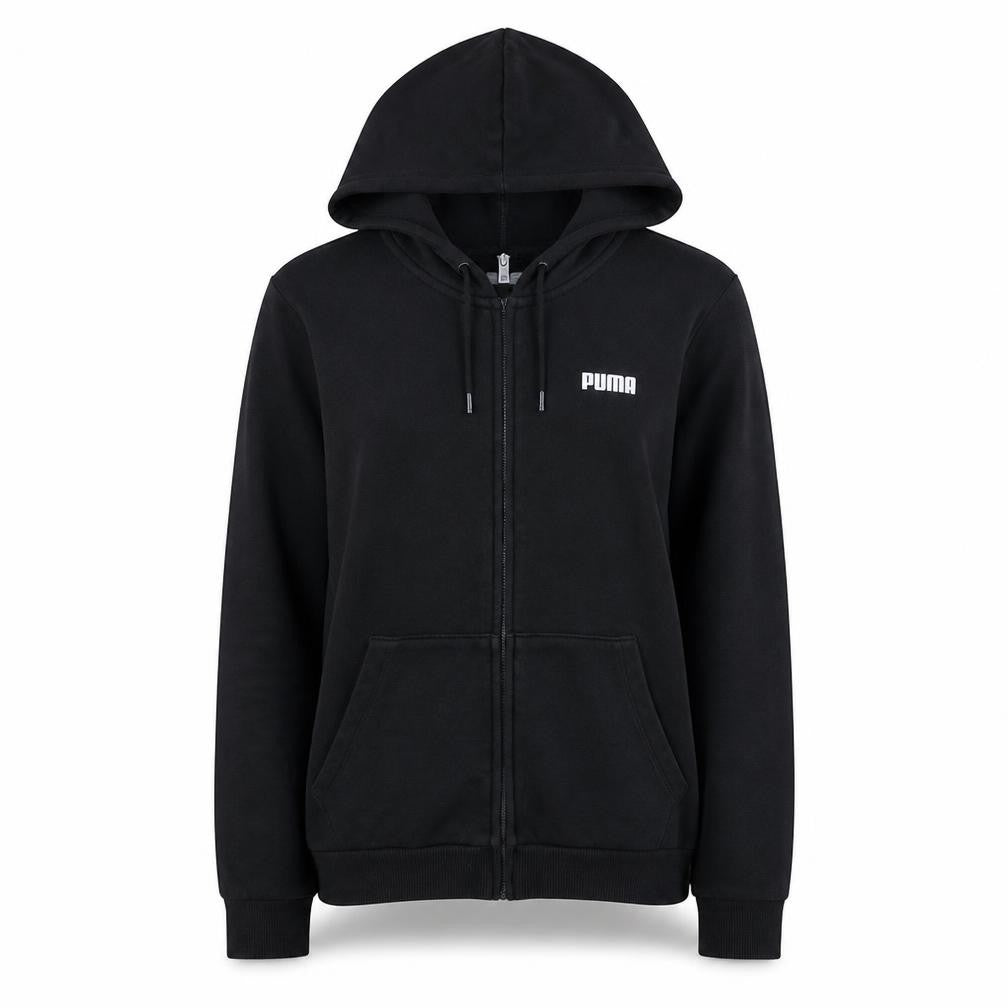 Puma Women's Black Size 12 Full Zip Hoodie Sweatshirt