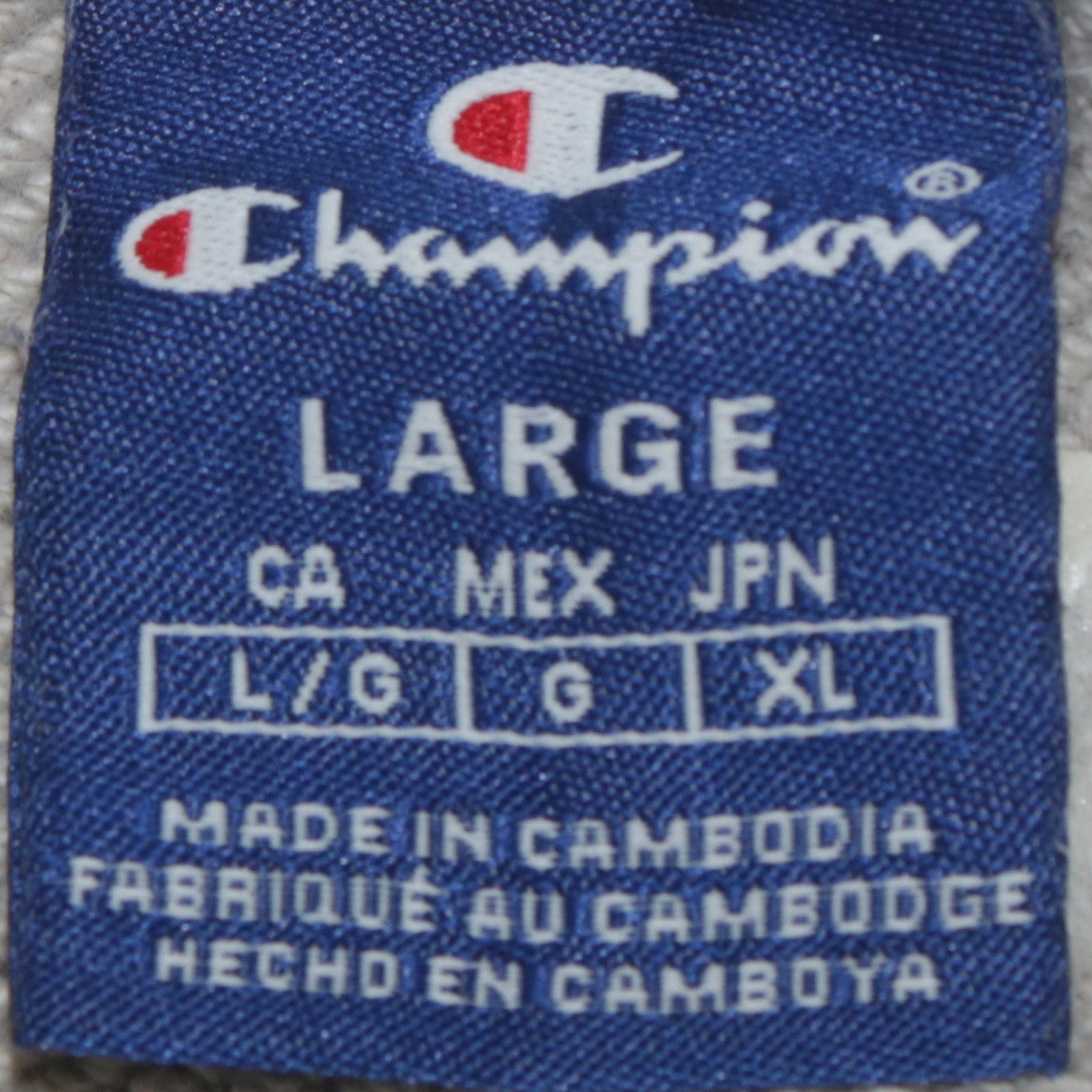 Champion Men’s Multicoloured Pullover Hoodie Size L Logo Fleece