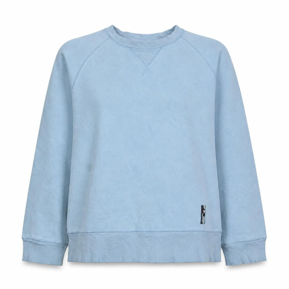 Front view of Reebok Women's Blue Crew Neck Pullover Sweatshirt, size S