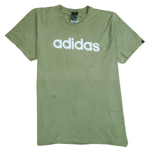 adidas Men's Green XL Cotton Crew Neck Sports T-Shirt