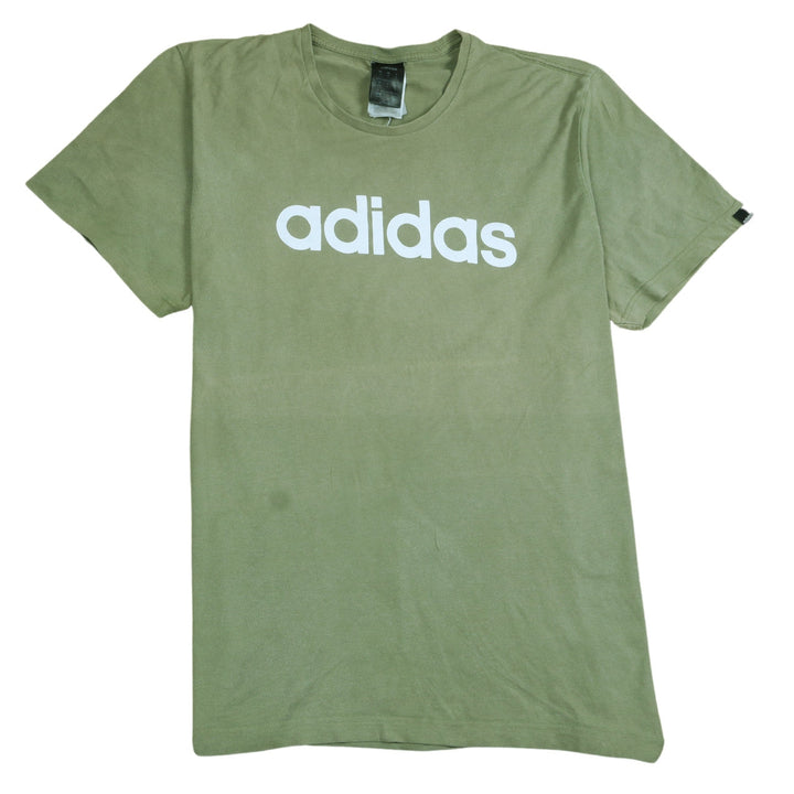 adidas Men's Green XL Cotton Crew Neck Sports T-Shirt