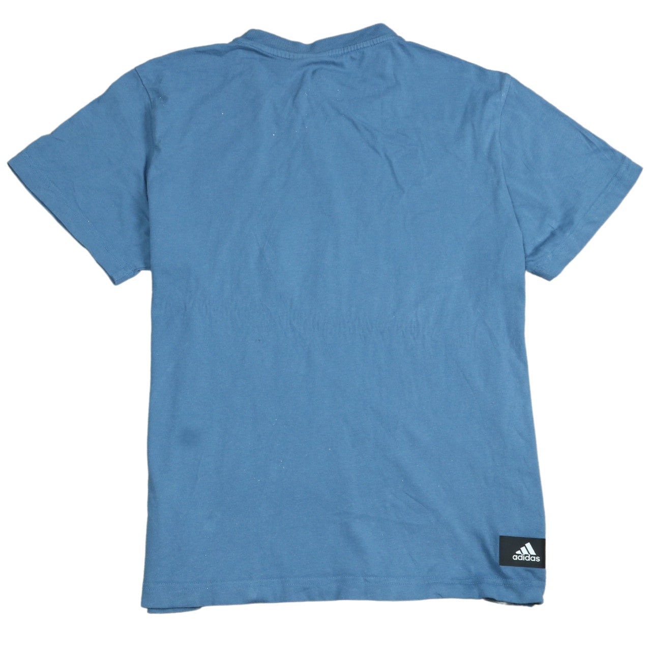 Adidas Women Blue Cotton Short Sleeve Basic T-Shirt Size S