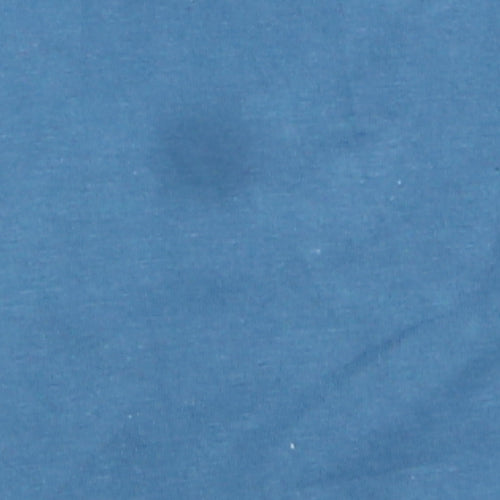 Adidas Women Blue Cotton Short Sleeve Basic T-Shirt Size S