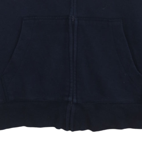 GAP Boys Blue Full Zip Hoodie Logo Sweatshirt Age 13-14 Years