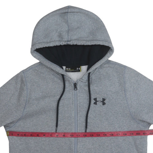 Under Armour Men's Grey Full Zip Hoodie Size M Relaxed Fit Fleece