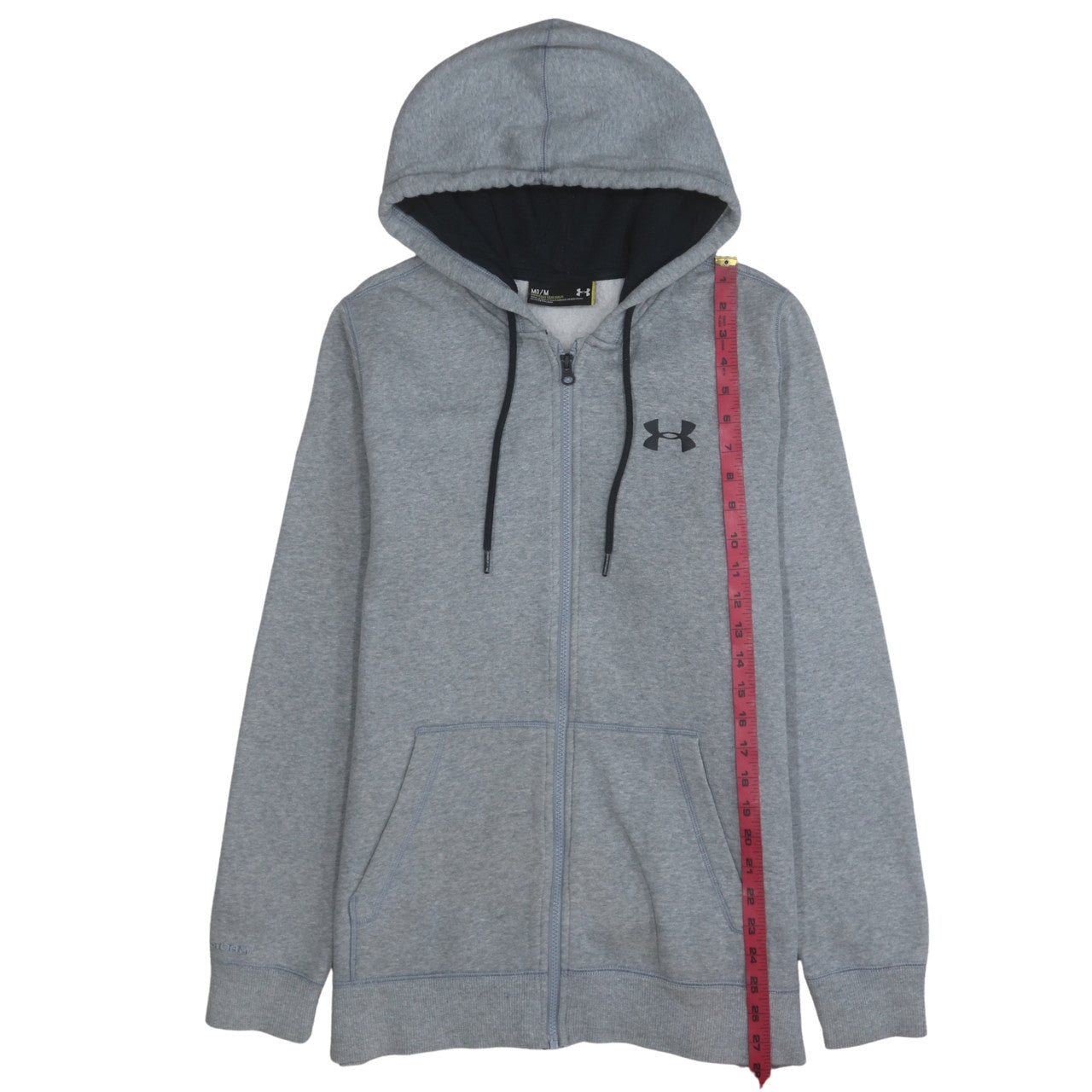 Under Armour Men's Grey Full Zip Hoodie Size M Relaxed Fit Fleece