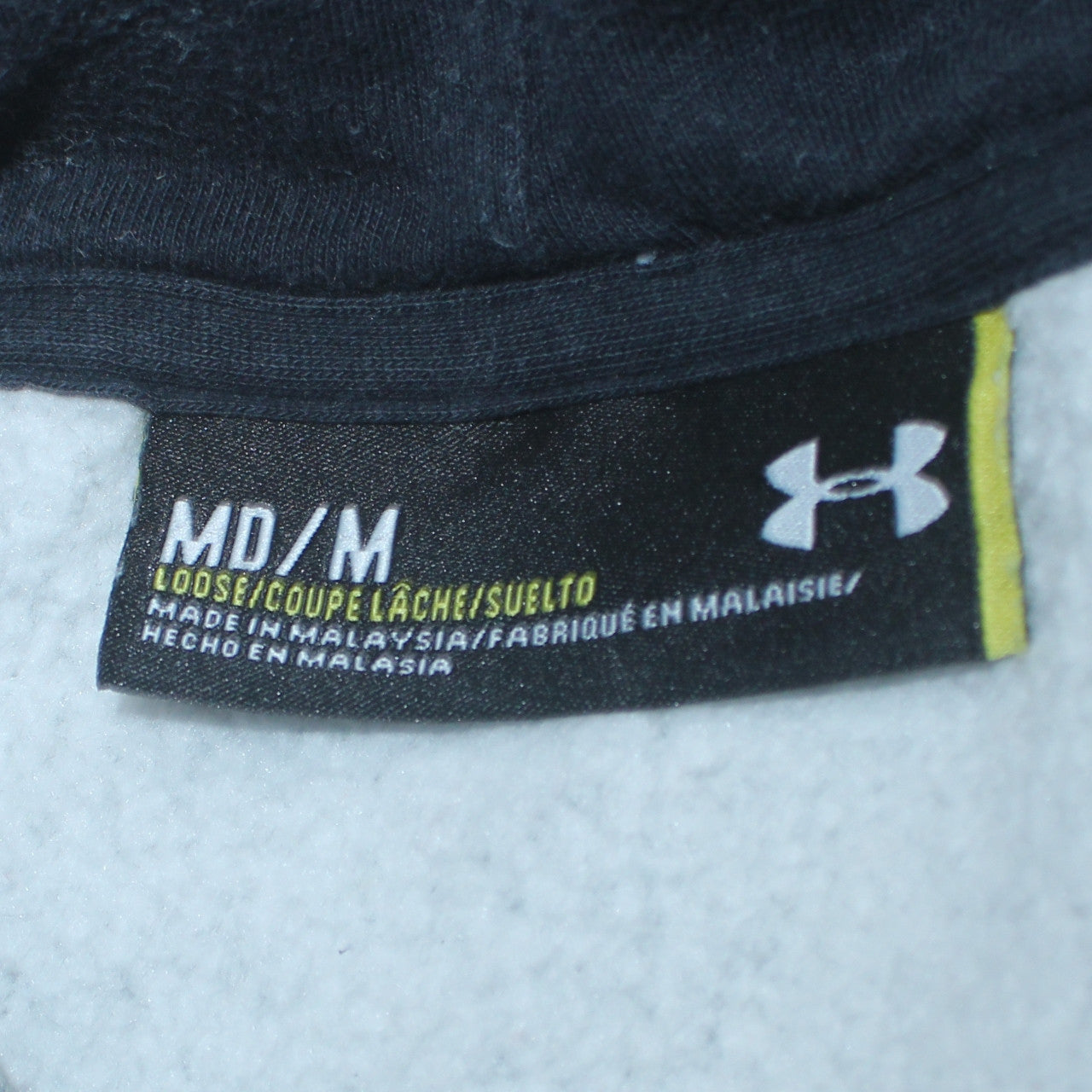 Under Armour Men's Grey Full Zip Hoodie Size M Relaxed Fit Fleece
