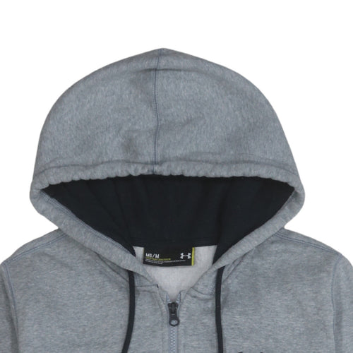 Under Armour Men's Grey Full Zip Hoodie Size M Relaxed Fit Fleece