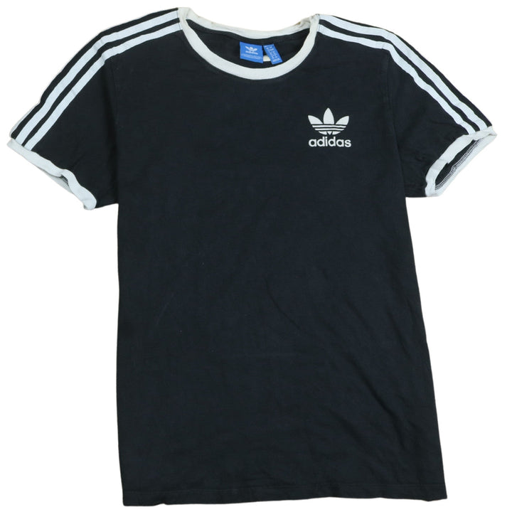 adidas Womens Black Ringer T-Shirt Size 8 Classic Sports Tee