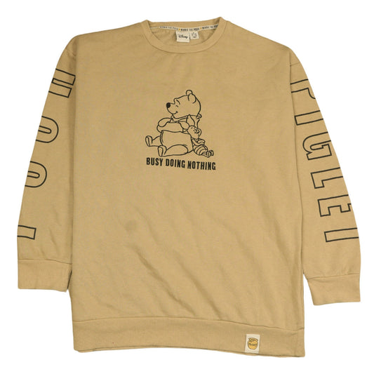 Disney Women Beige Winnie the Pooh Pullover Sweatshirt M