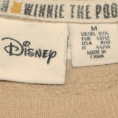 Disney Women Beige Winnie the Pooh Pullover Sweatshirt M