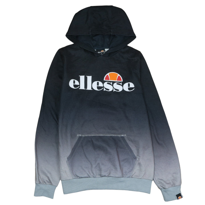 Ellesse Boys Black Pullover Hoodie 13-14 Years Logo Graphic Fleece