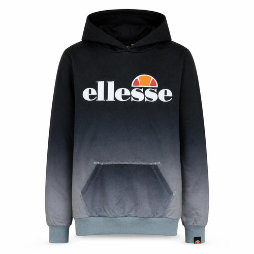 Ellesse Boys Black Pullover Hoodie 13-14 Years Logo Graphic Fleece