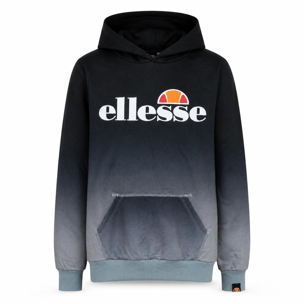 Ellesse Boys Black Pullover Hoodie 13-14 Years Logo Graphic Fleece