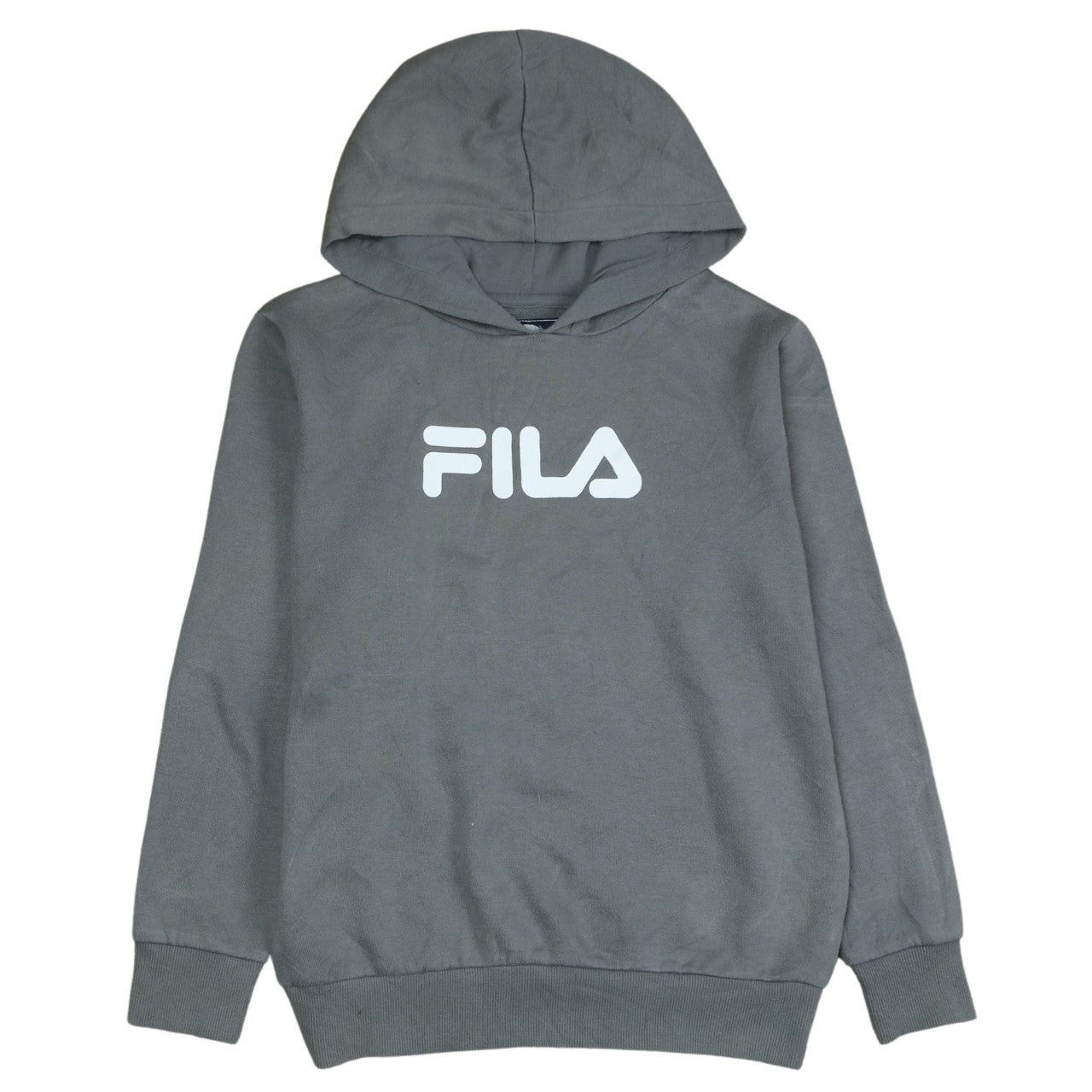 Fila Boys Grey Pullover Hoodie 12-13 Years Logo Casual Sweatshirt