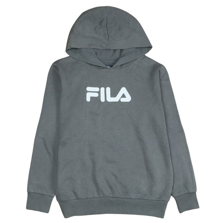 Fila Boys Grey Pullover Hoodie 12-13 Years Logo Casual Sweatshirt