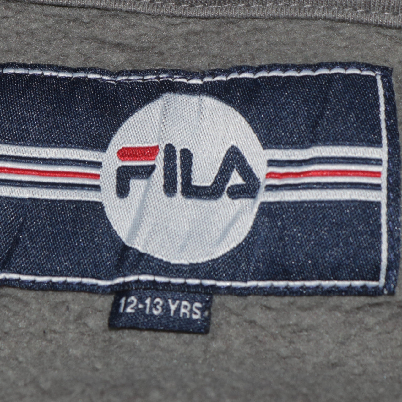 Fila Boys Grey Pullover Hoodie 12-13 Years Logo Casual Sweatshirt