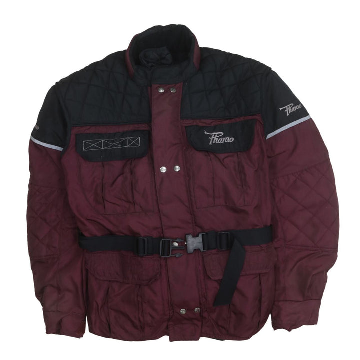 Pharao Men's Red Motorcycle Jacket XL Waterproof Windproof Belted