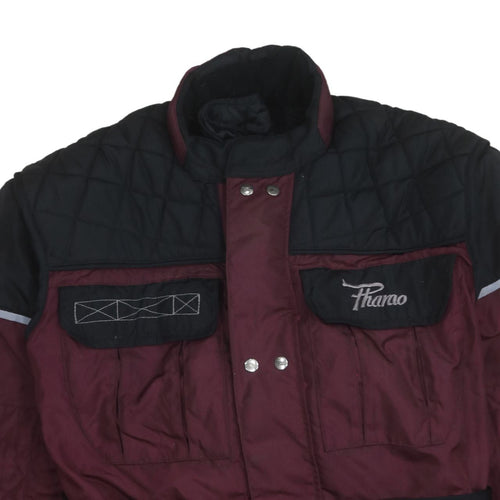 Pharao Men's Red Motorcycle Jacket XL Waterproof Windproof Belted