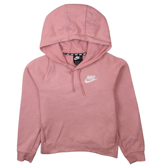Nike Womens Pink Pullover Hoodie XS Casual Hooded Sweatshirt