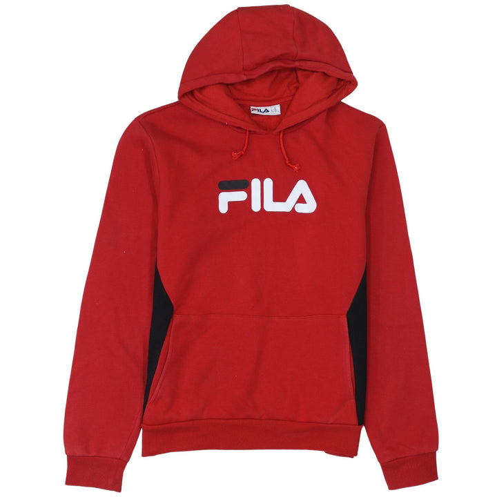 FILA Men's Red 2XL Pullover Hoodie with Logo Design