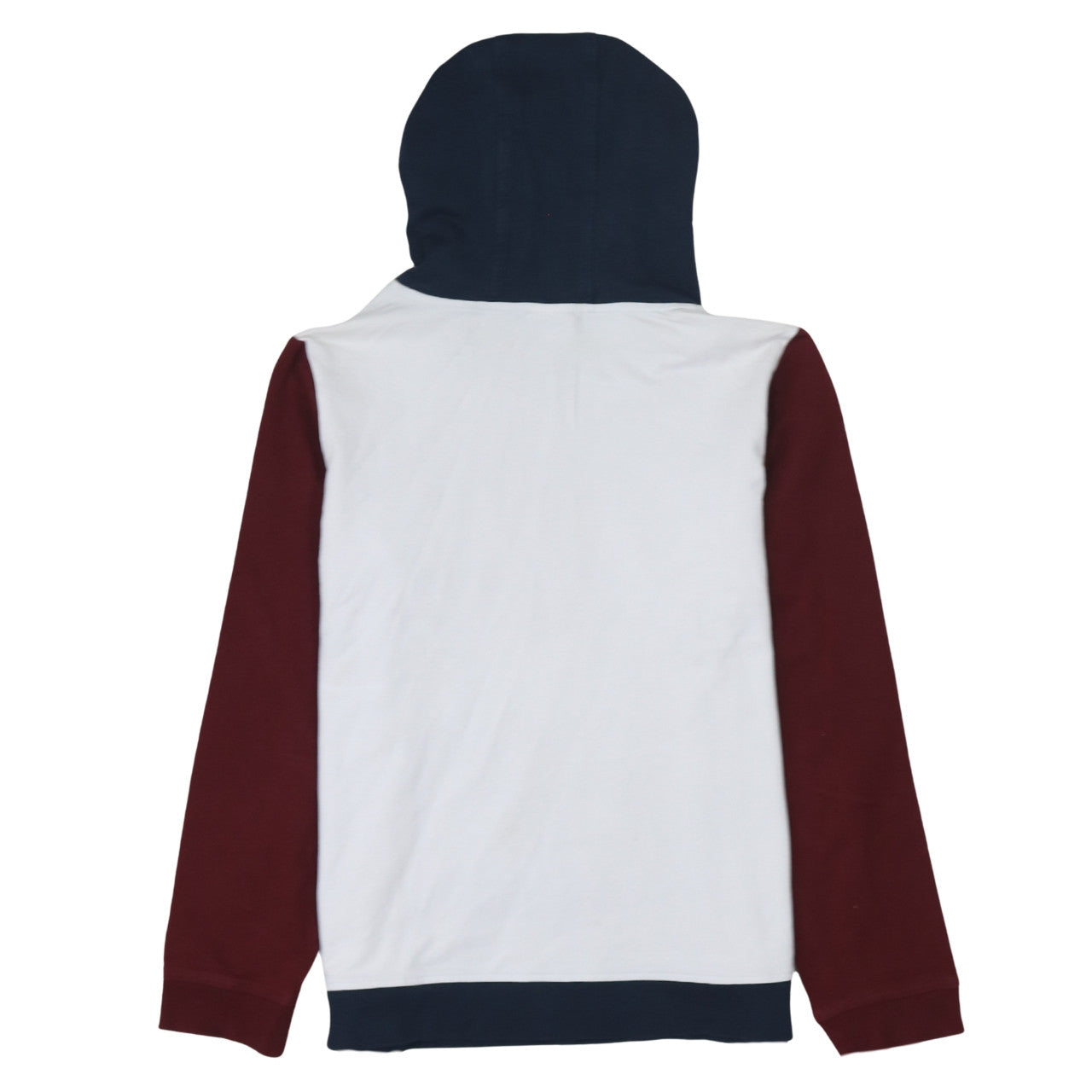 U.S. Polo Assn. Womens White Hoodie L Colourblock Graphic Print