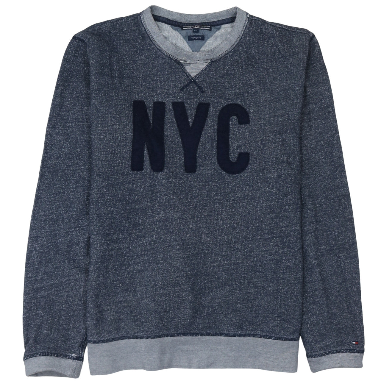 Tommy Hilfiger Men's Blue NYC Crew Neck Sweatshirt 2XL Classic Fit
