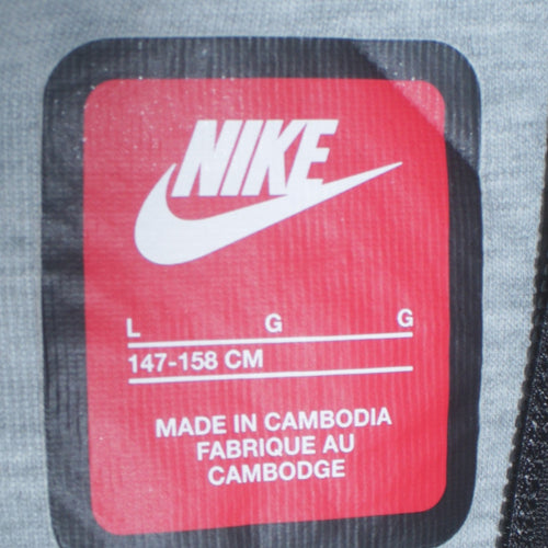 Nike Boys Grey Full Zip Hoodie Size L 147-158cm Fleece Sweatshirt
