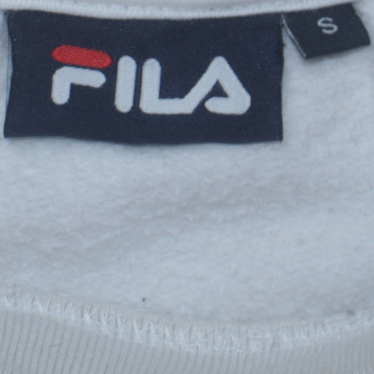 Fila Womens White Gold Logo Crew Neck Pullover Sweatshirt S