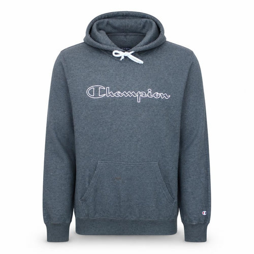 Champion Men's Grey Pullover Hoodie Size L Graphic Logo Sportswear