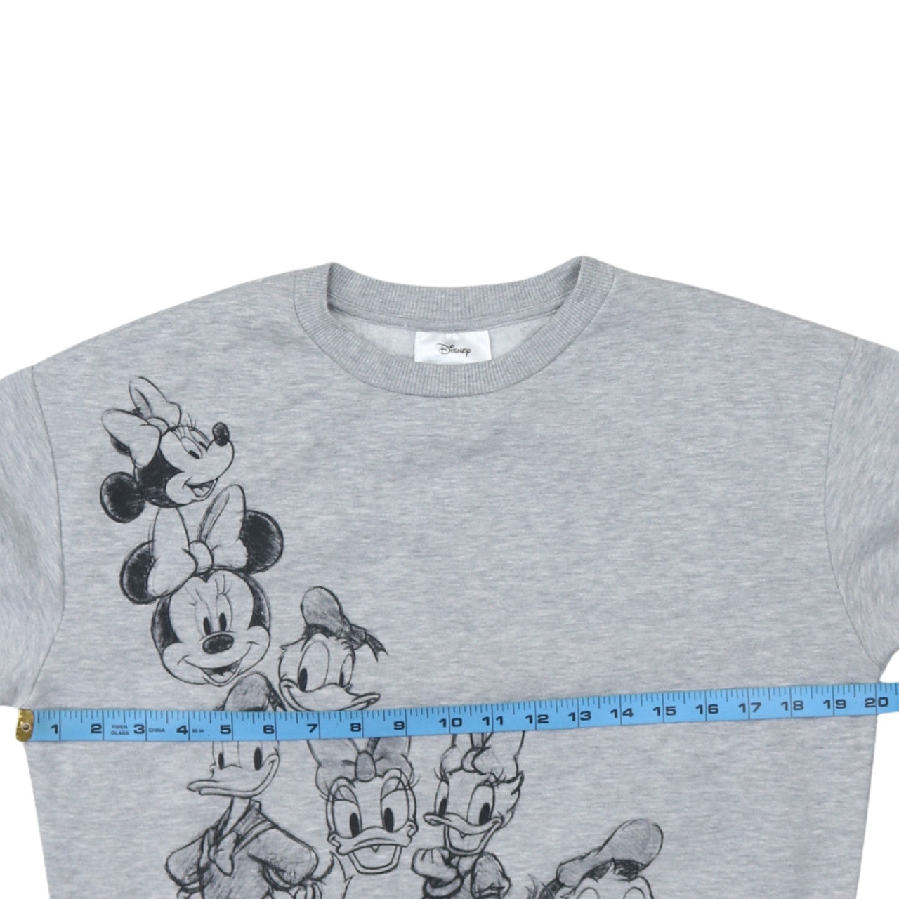 Disney Women Grey Sweatshirt Small Mickey & Friends Crew Neck Pullover