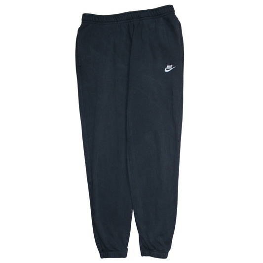 Nike Men Black Fleece Sweatpants Jogger L Elastic Waist